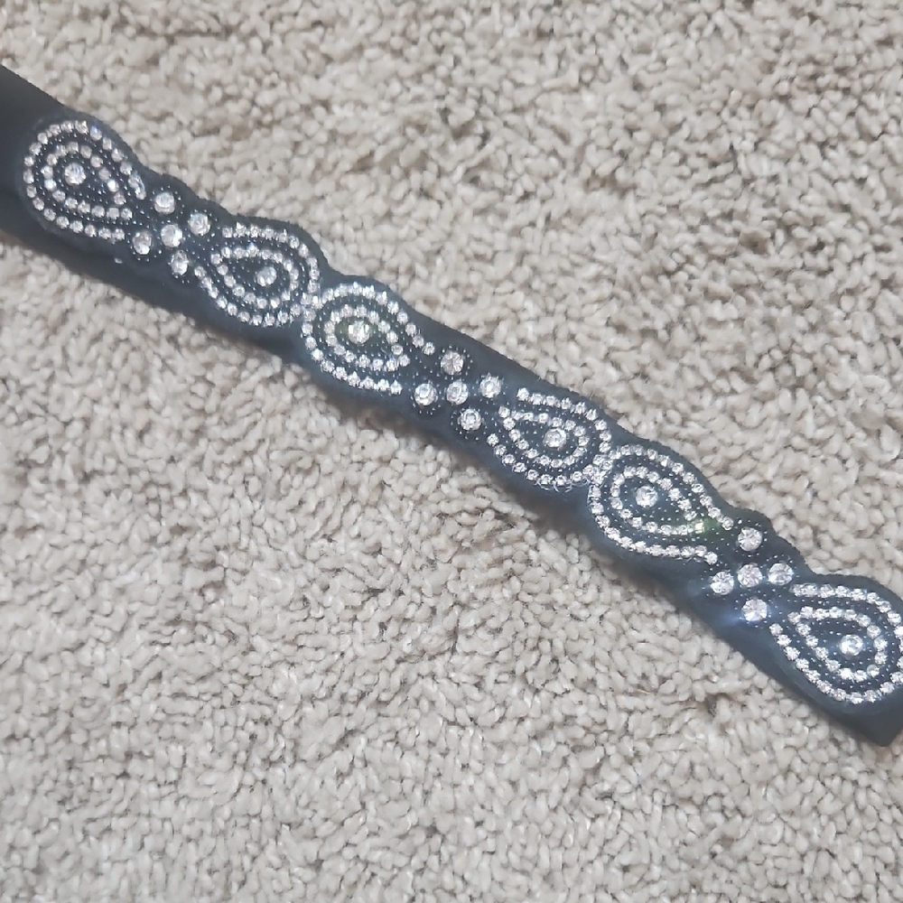 Elegant Black and Silver Women's Headband By Pink Pewter